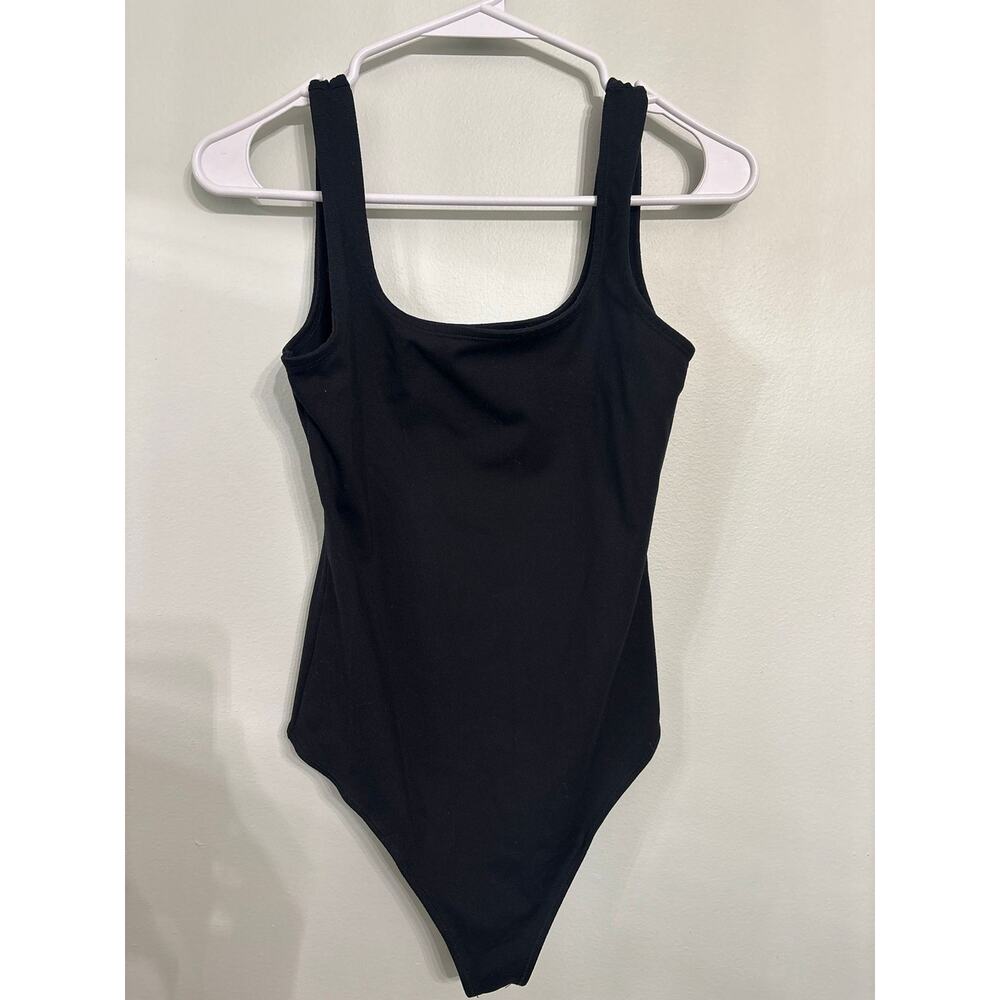 Abercrombie & Fitch Black Bodysuit Women’s Medium Soft A&F Scoop Neck Stretch